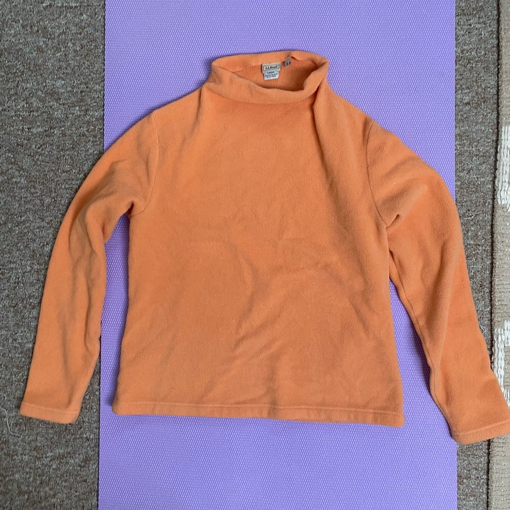 L.L. Bean Orange fleece pullover